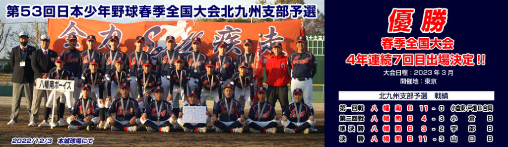 第53回日本少年野球春季全国大会北九州支部予選 優勝